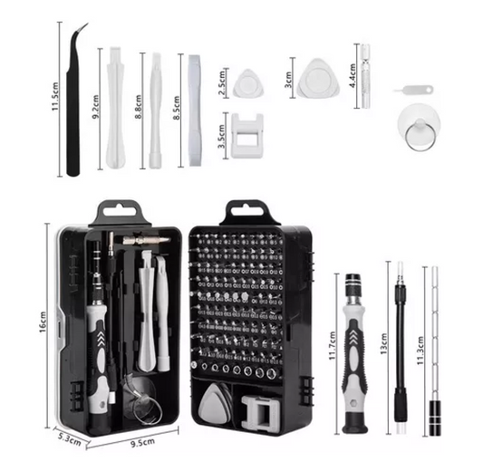 Kit Desatornillador Herramientas 115 Pc